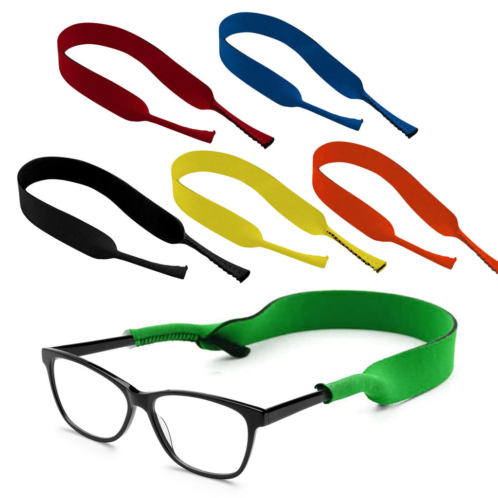SOL 6pk Sports Glasses Straps, Neoprene Neck Lanyard for Sunglasses and Eyewear Accessories, Secure Cord for Men and Women Ideal for Active Sports, Floats in Water, Perfect for Outdoor Activities