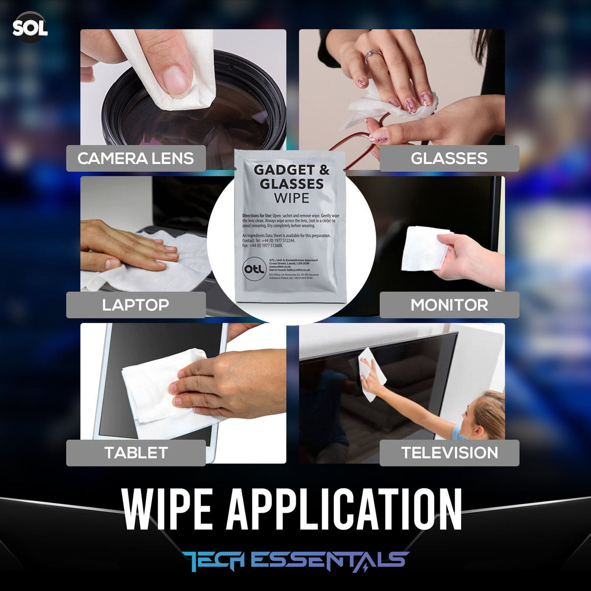 Glasses Wipes for Spectacle Lens Optical Cleaning | Anti-Fog | 50 Pack
