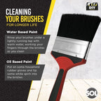 Paint Brush 4 Inch | Wall & Fence Decorating Set | 2 Pack