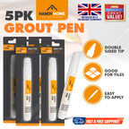 2 - 6 White Tile Grout Pen | Kitchen Bathroom Waterproof Marker_SOL