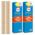 Mini Wooden Pegs 25mm | Craft Wedding Photo Hanging Clips | 300 Pack
