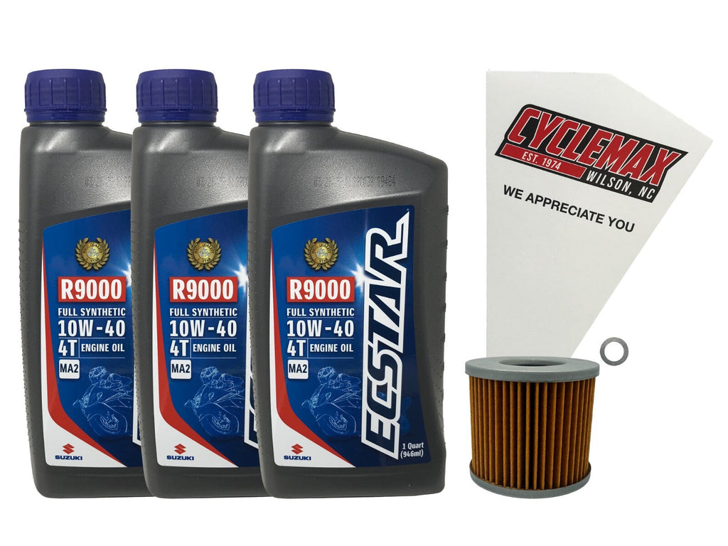 Suzuki Ecstar Full Synthetic Oil Change Kit for 2001-2009 GS500