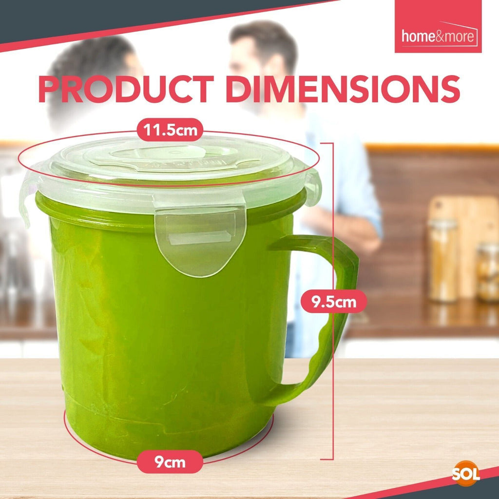 Microwave Soup Mug 700ml | Airtight Porridge Bowl Cup | 24 Pack