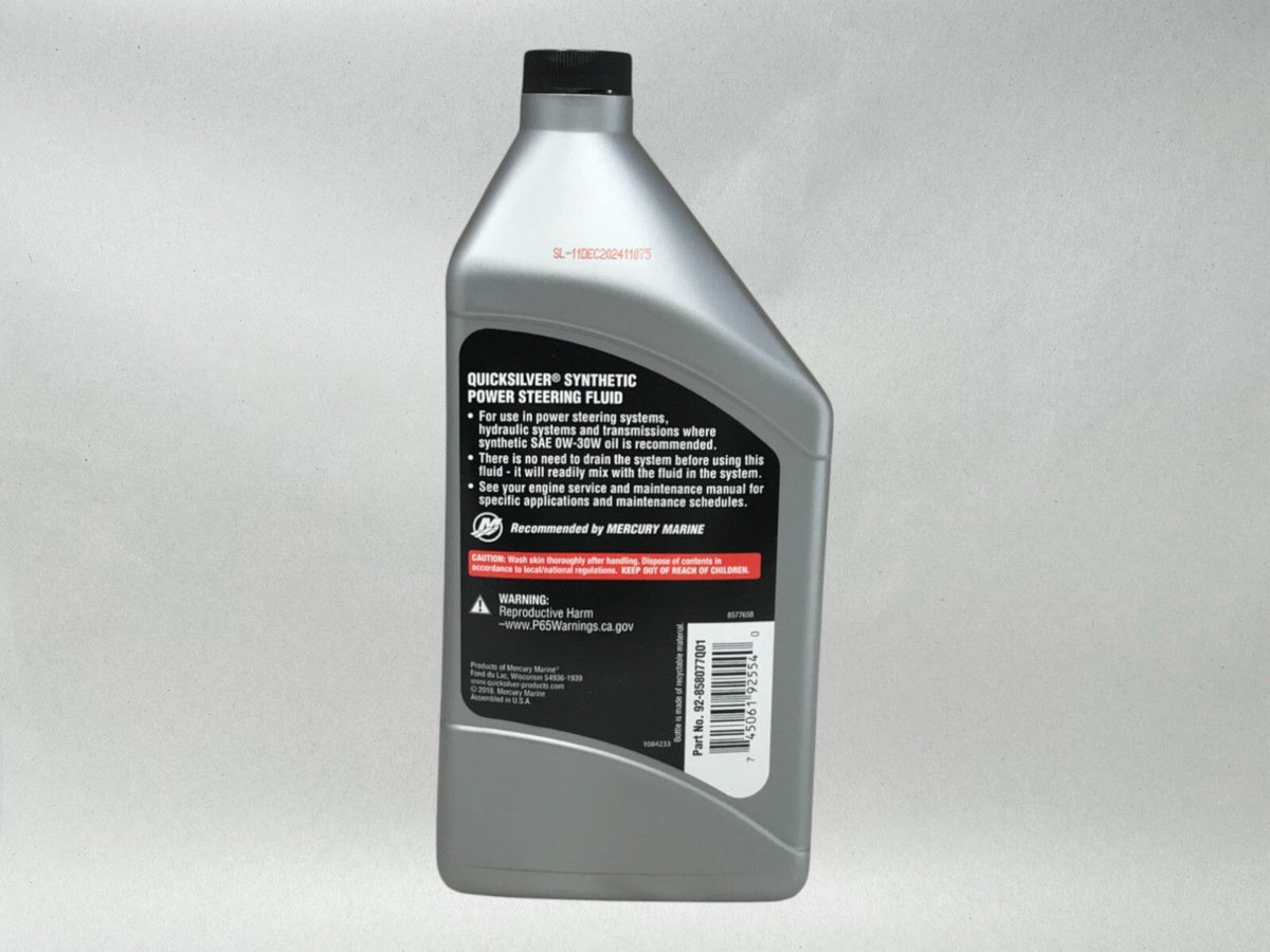 Mercury OEM Power Steering Fluid Quarts 92-858077Q01 4 Pack
