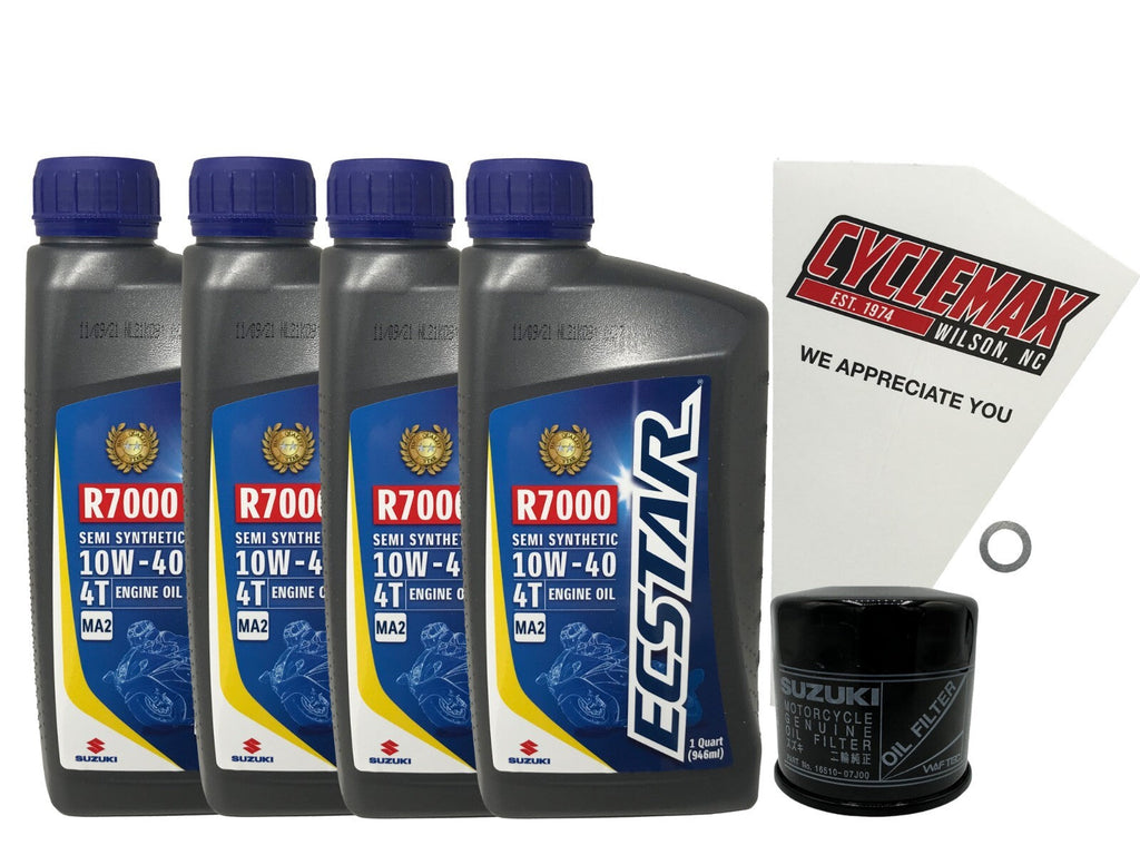 Suzuki Ecstar Semi-Synthetic Oil Change Kit for 2022-2025 V-STROM 1050