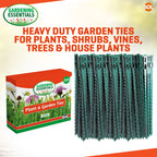 Green Garden Twist Ties | Flexible Plant Wire Support | 200 Pack