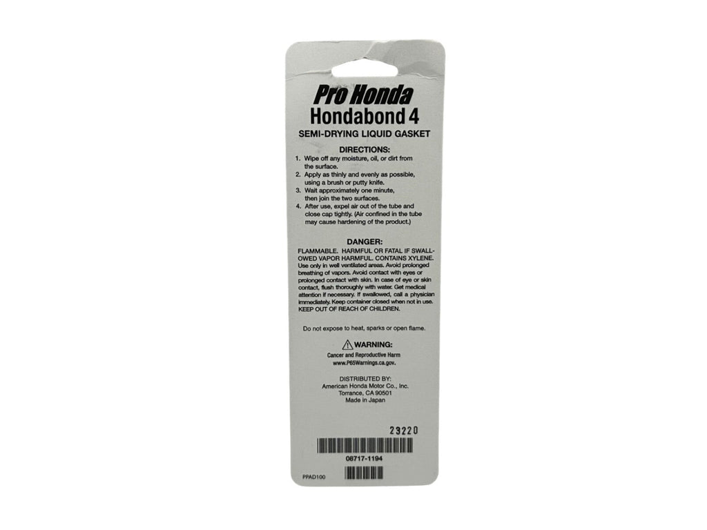 Genuine Honda OEM Hondabond 4 Liquid Gasket 08717-1194 Used in place of gaskets