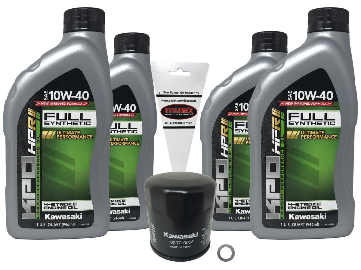 Kawasaki KPO Full Synthetic Oil Change Kit for 2005-2008 VULCAN 1600 NOMAD