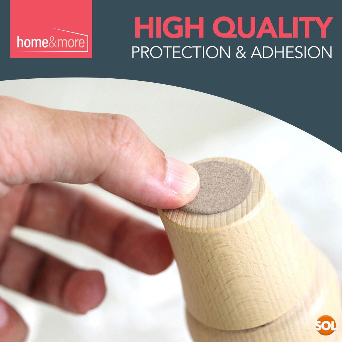 Felt Pads | Beige Self Adhesive Furniture Floor Protectors | 27 Pack