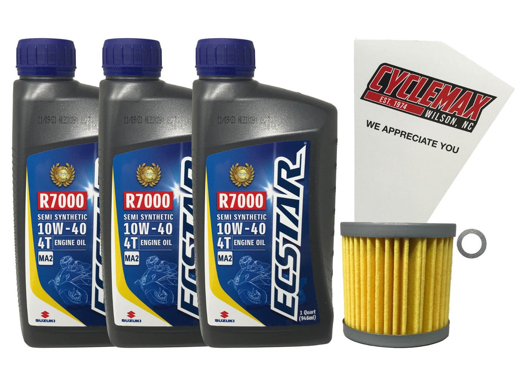 Suzuki Ecstar Semi-Synthetic Oil Change Kit for 2004-2013 LT-Z400 QUADSPORT