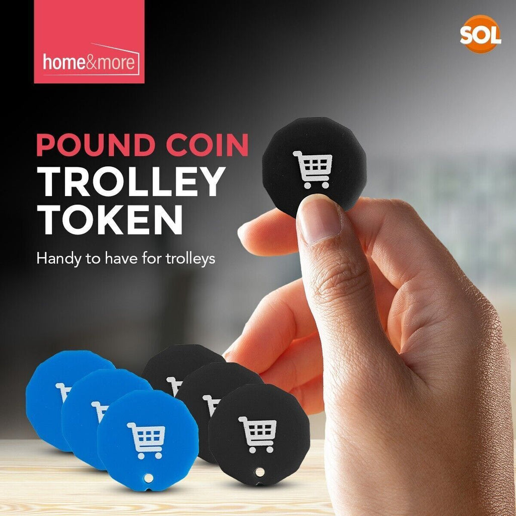 Trolley Coin Token | Shopping Cart Design | £1 Holder | 6 Pack