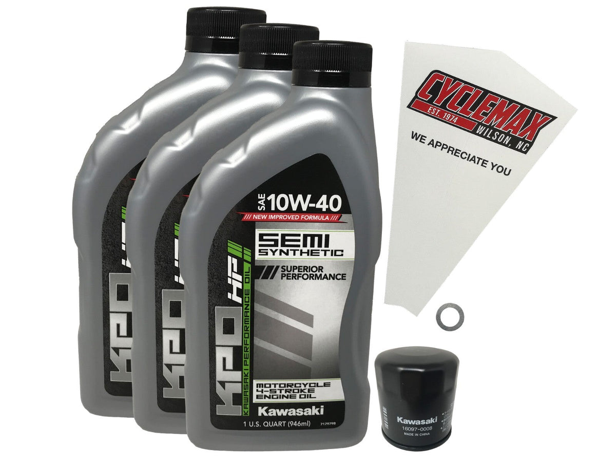 Kawasaki KPO Semi-Synthetic Oil Change Kit for 2017-2023 VERSYS X300