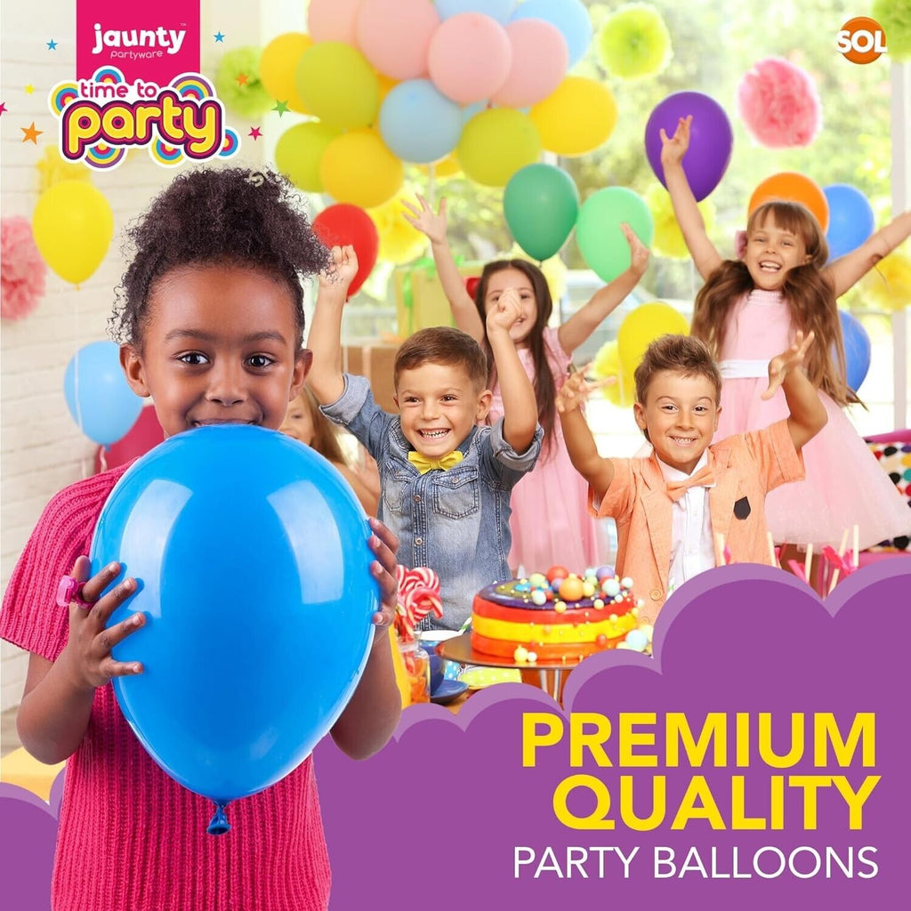 Flexible Latex Balloons Plain Colour Party Mix | 70 Pack