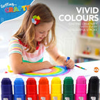 Kids Paint Sticks | 8 Assorted Colours Arts & Crafts | 1 Set
