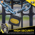 Padlock 40mm with 2 Keys | Heavy Duty Outdoor Security Lock | 2 Pack