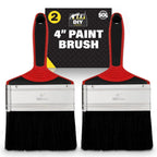 Paint Brush 4 Inch | Wall & Fence Decorating Set | 2 Pack