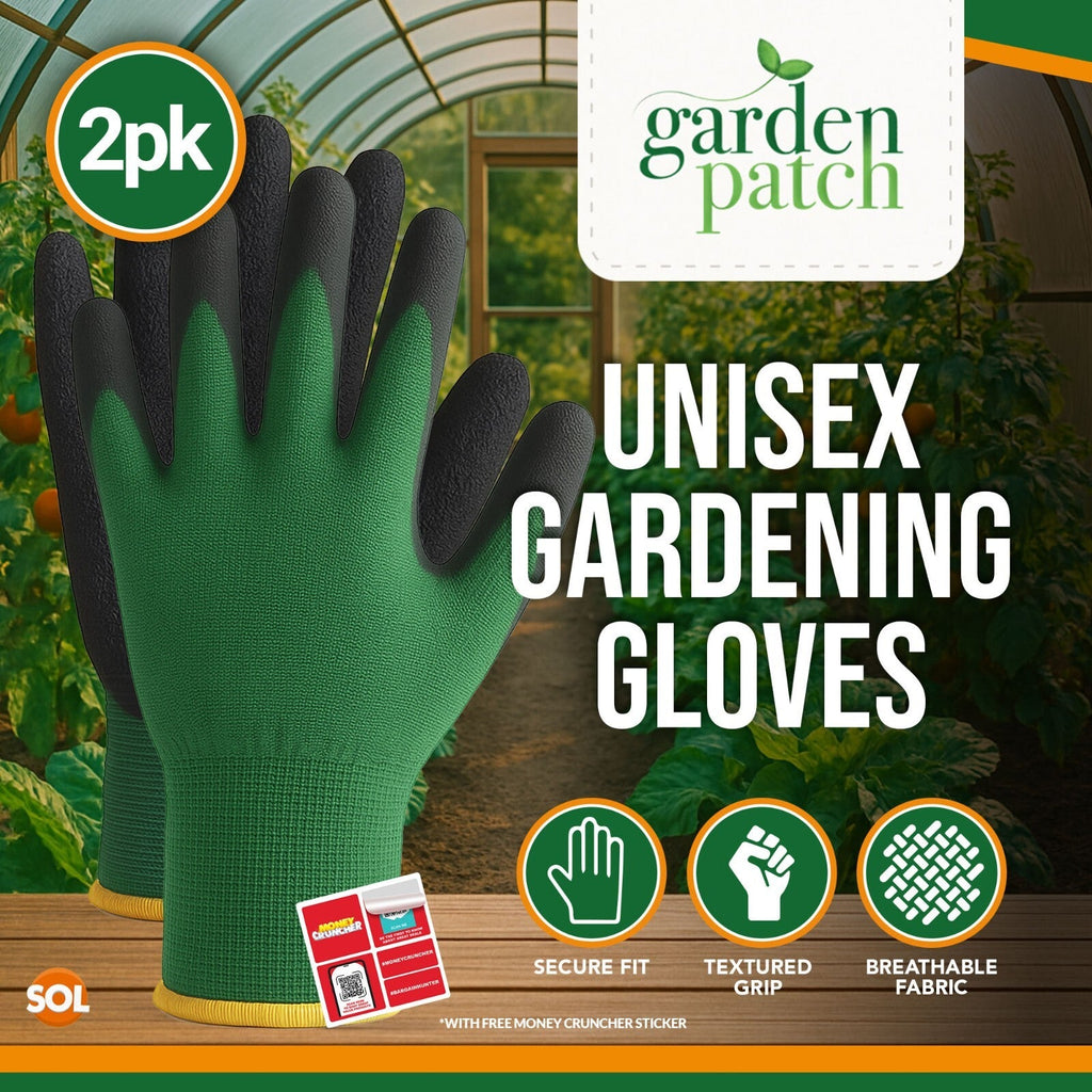 Unisex Gardening Gloves | Durable Heavy-Duty Grip | 2 Pack