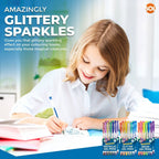 Gel Pens Set | Neon, Glitter & Metallic Colours for Writing and Colouring | 36 Pack