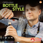 Metal Bottle Opener | Corkscrew & Beer Cap Remover Waiter’s Tool