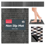 Black Anti Slip Mat Roll 150x30cm Grip Drawer Liner Mat