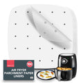 SOL 100pk Parchment Paper Air Fryer Liners Square 8.5 Inch Airfryer Liners Disposable Perforated Sheets Non Stick Cooking Sheets Heat Resistant Kitchen Accessories Easy Clean