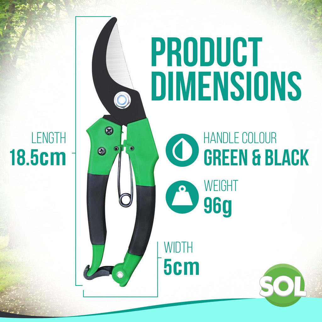 Pruning Shears 8" | Garden Secateurs Hand Cutter Snips | 1 Pack