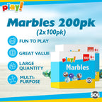 Coloured Glass Marbles | Vintage Classic Kids Toys | 100 Pack