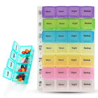 Large Capacity Pill Organiser | Weekly 7 Day AM PM Backup