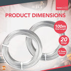 Craft Wire 20 Gauge Aluminium | Jewellery & DIY | 100M
