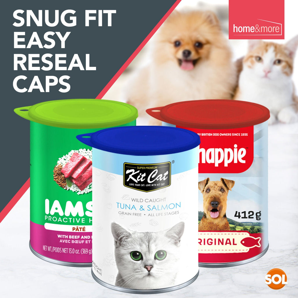 Plastic Can Lids | Reusable Covers for Food & Pet | 6 Pack