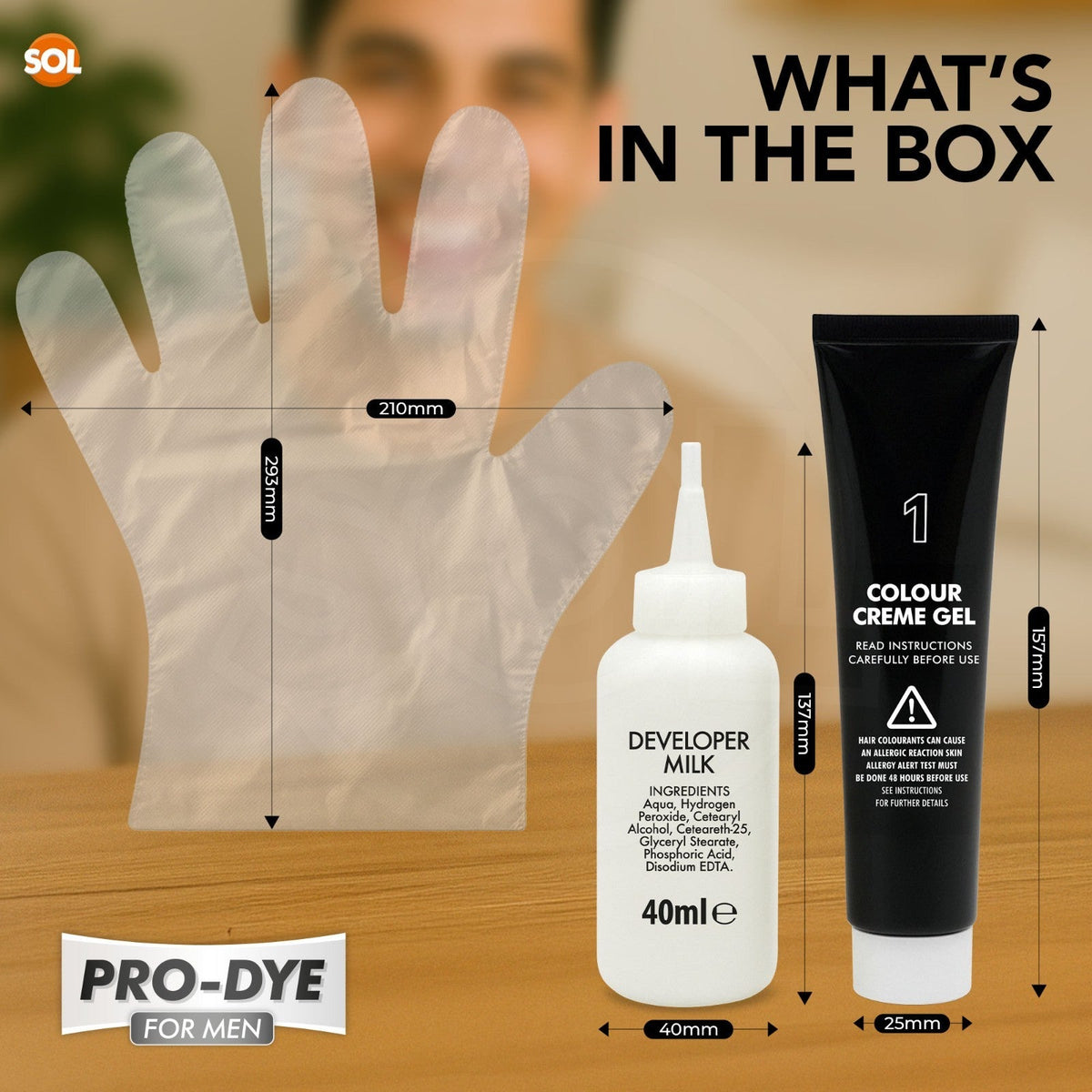 Pro-Dye Black Hair Dye | Long Lasting Permanent Colour | 2 Pack