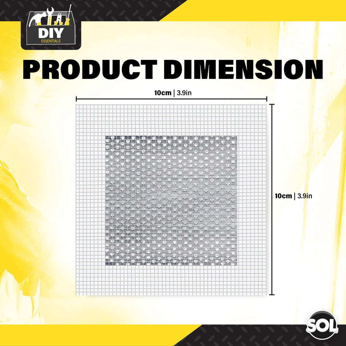 Self Adhesive Wall Repair Patch | Mesh Drywall Plastering | 4 Pack