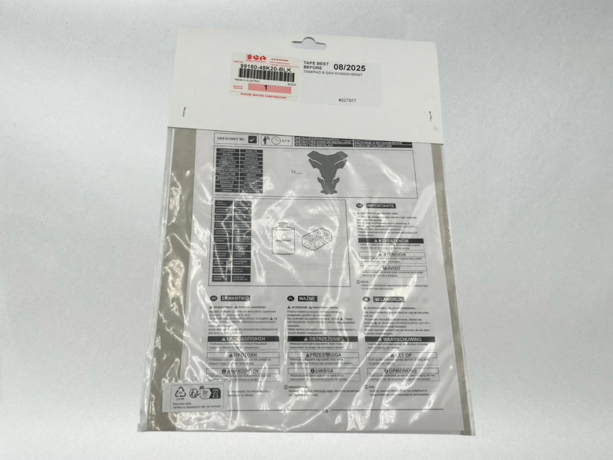 Suzuki Genuine OEM Authentic TANK PAD HORIZONTAL  99180-48K20-BLK