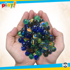 Coloured Glass Marbles | Vintage Classic Kids Toys | 100 Pack
