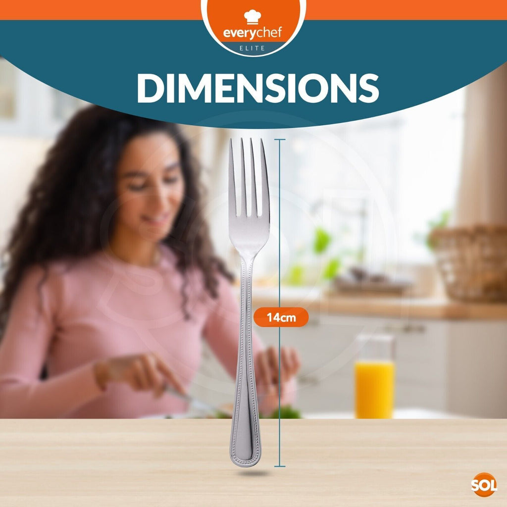 Stainless Steel Dinner Forks Cutlery Set | Kitchen Dining | 4 Pack