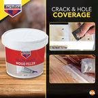 Wood Filler White 500g | Ready Mixed Cracks Repair Interior Exterior | 2 Pack