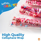 Clear Cellophane Sheets 70cm x 50cm | Gift Wrap See Through | 6 Pack