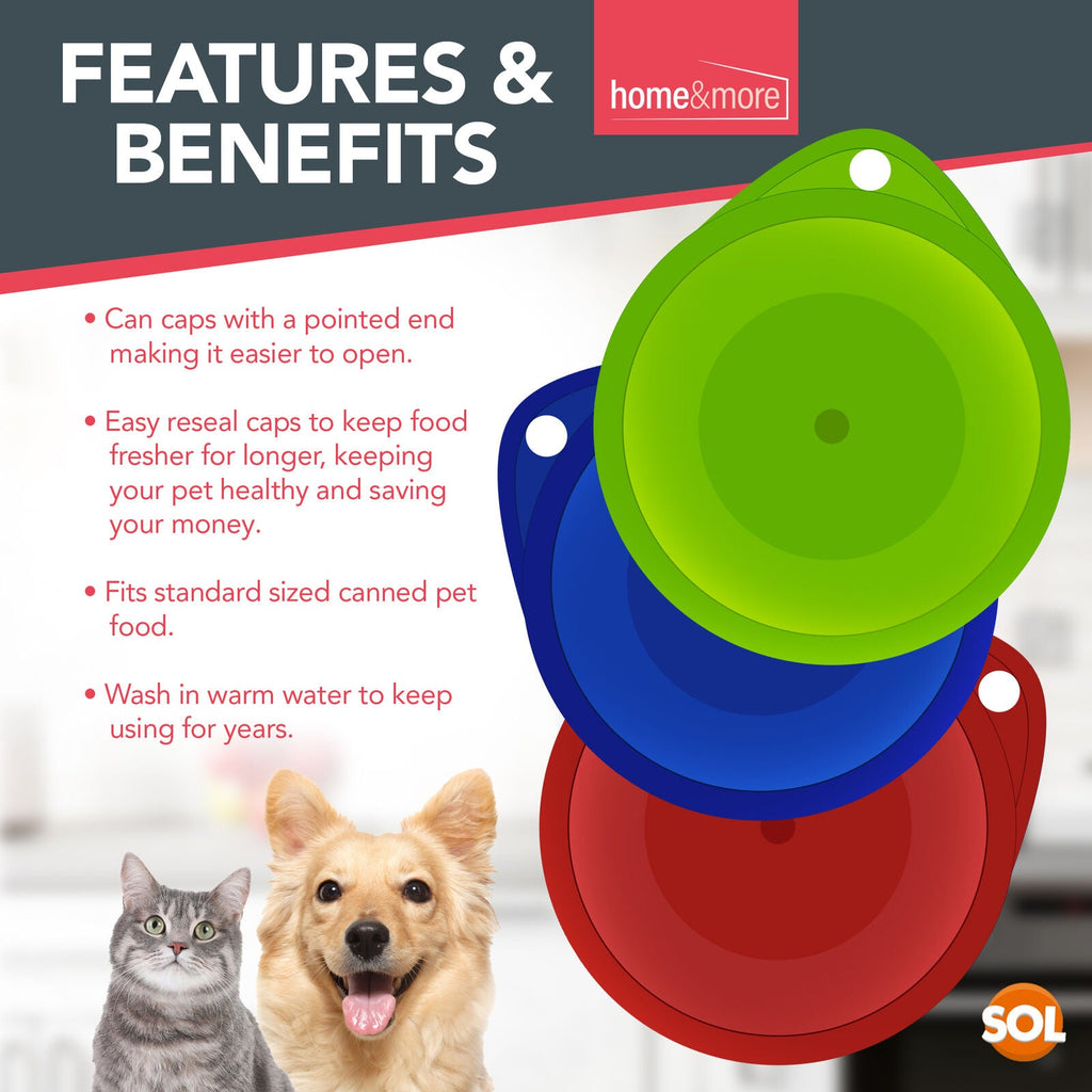 Plastic Can Lids | Reusable Covers for Food & Pet | 6 Pack