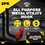 2-6 Heavy Duty Garage Utility Hook Wall Mount Hanging Storage Ladder Garden Tool