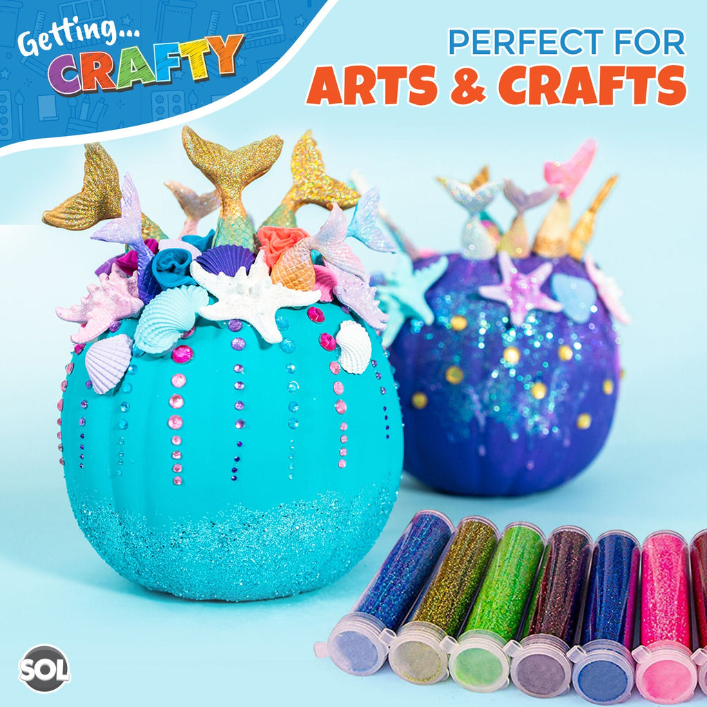 Glitter Tubes Assorted Colours | Shaker Pots Art & Craft | 54 Pack