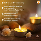 Scented Tea Light Candles | 4 Hour Burn Fragrance | 75 Pack