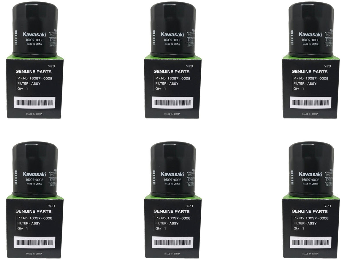 6 Pack Kawasaki OEM Oil Filter 16097-0008