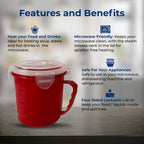 Microwave Soup Mug 700ml Airtight Clip Lock | 4 Pack
