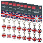 Union Jack Flag Trolley Coin Keyring | £1 Reusable | 6 Pack