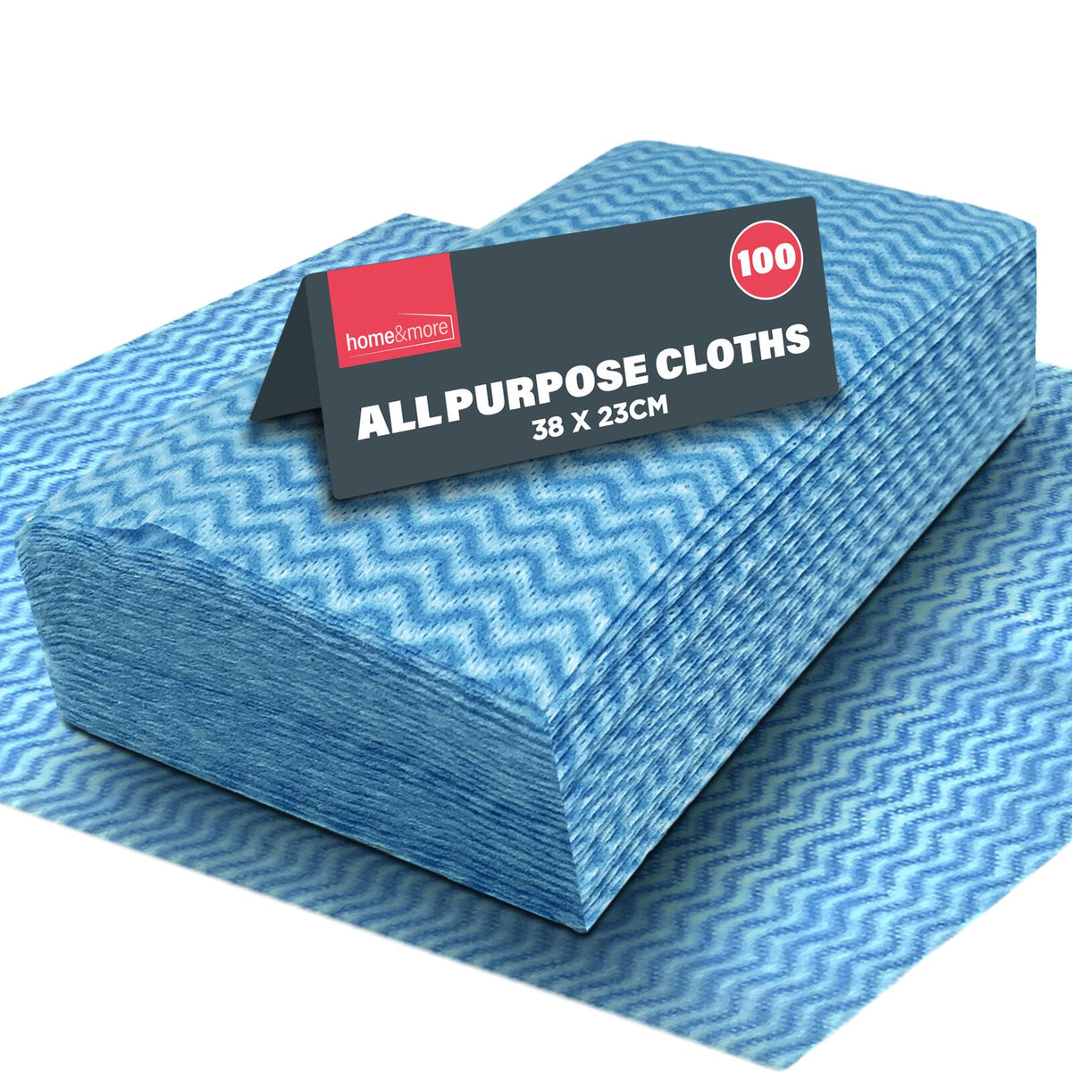 All Purpose Cleaning Cloths Blue | Multi Surface Wipes for Kitchen & Home | 100 Pack