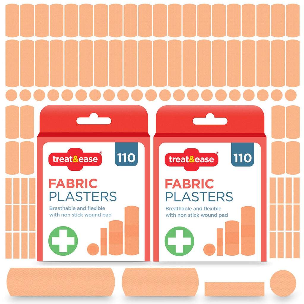 Fabric Plasters Breathable Flexible First Aid | 220 Pack
