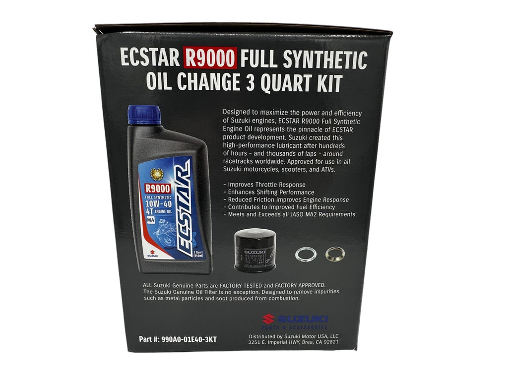 Suzuki OEM Ecstar R9000 FS Oil Change Kit 990A0-01E40-01Q-3KT w/ Funnel