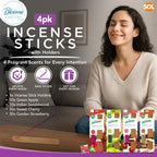 Incense Sticks with Holder | Assorted Fragranced Long Burning | 200 Pack