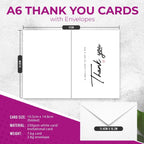 Thank You Cards with Envelopes | A6 Thankyou Notes for Birthday & Wedding | 18 Pack