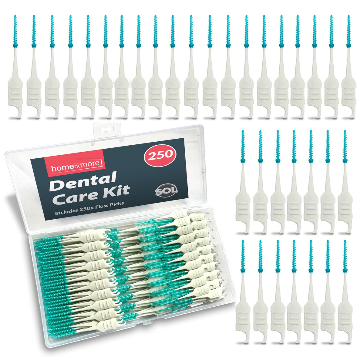 Interdental Sticks | Dental Floss Picks for Teeth Cleaning | 250 Pack